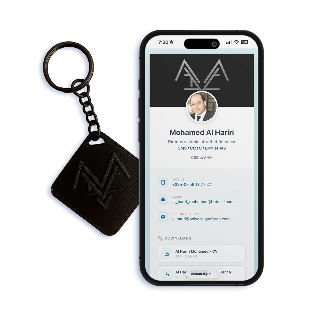 Smart vCard NFC Keychain
