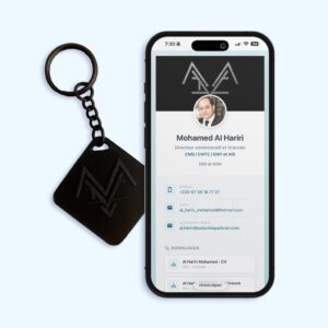 Smart vCard NFC Keychain with Custom Logo/Initials