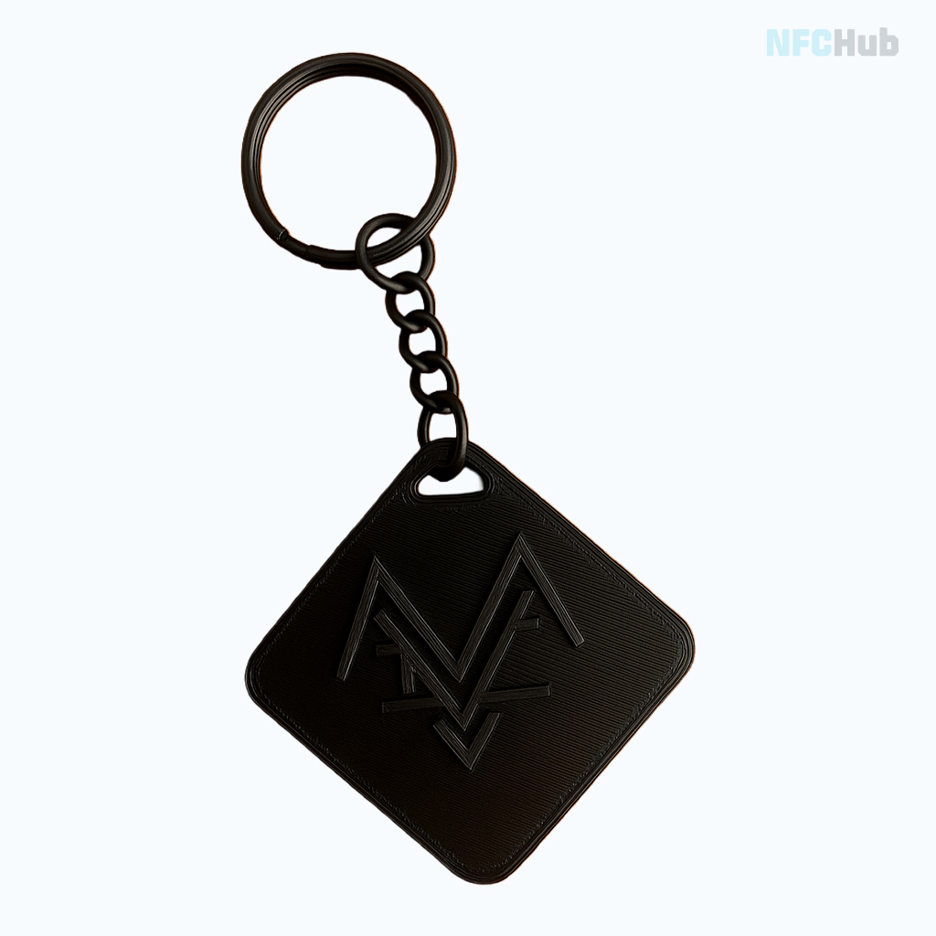 Smart vCard NFC Keychain with Custom Logo/Initials - Image 2