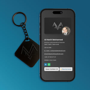 Smart vCard NFC Keychain with Custom Logo/Initials